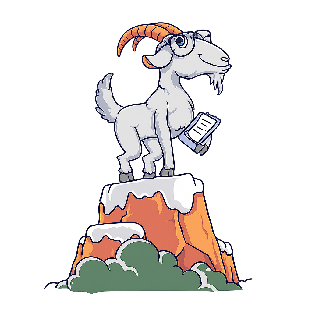 Nimbus mascot — a cartoon mountain goat